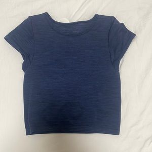 Split 59 cropped top w built in bra xs